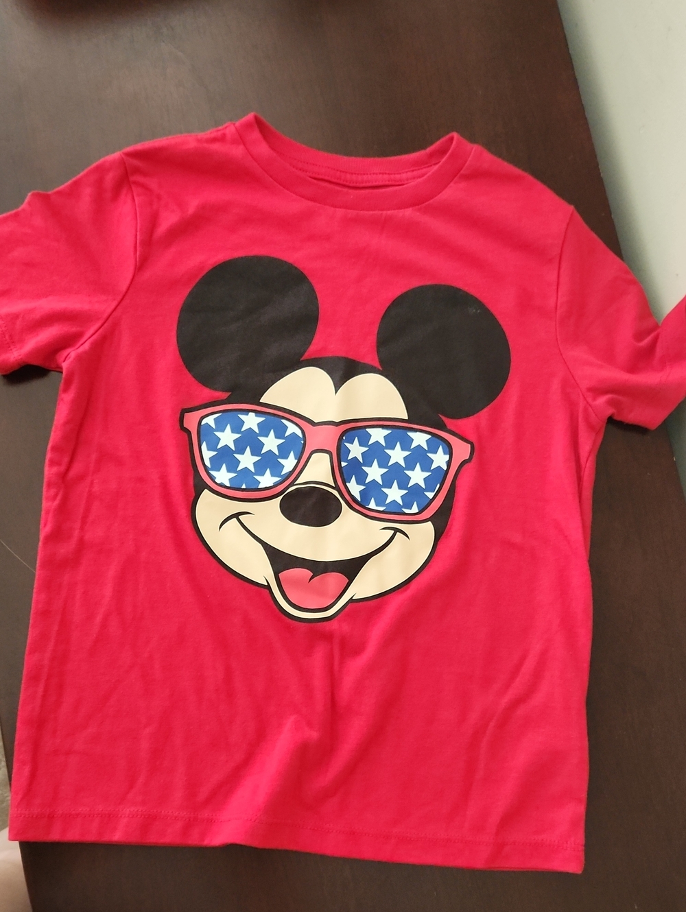 Old Navy Red Mickey Mouse Sunglasses Graphic Tee